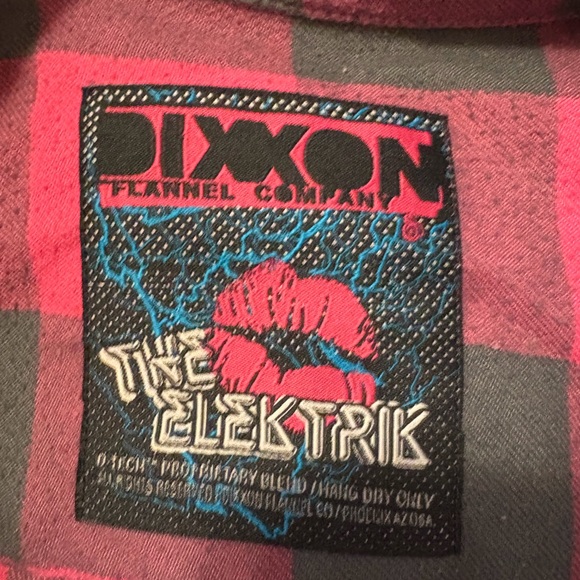 DIXXON Women's Red and Black Checkered Button Down Shirt - Picture 3 of 4